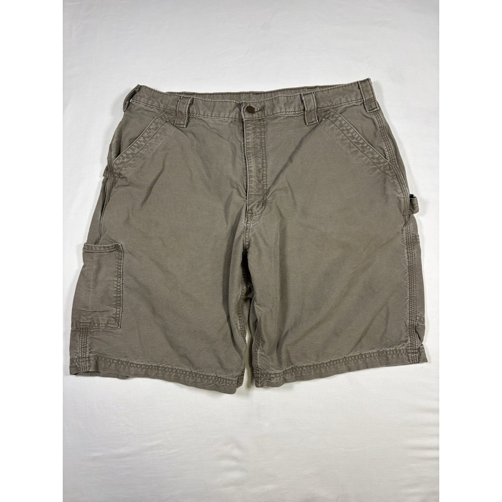 Carhartt Men's Size 38 Light Brown B147 LBR Canvas Utility Carpenter Shorts